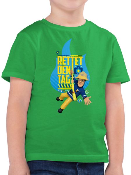 Ich Bin 4 Shirtracer Feuerwehrmann Sam Jungen Tatü Tata blau Kinder Tshirts und T-Shirt für Jungen 