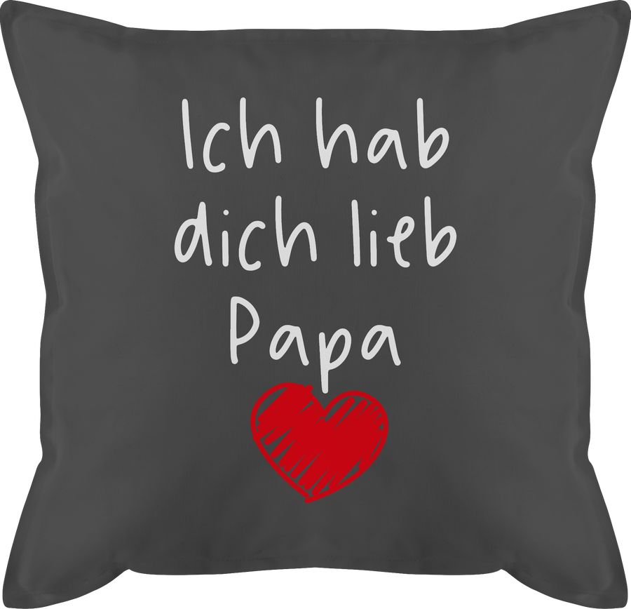 Ich hab dich lieb Papa Herz weiß Tshirt Turnbeutel Shirtracer